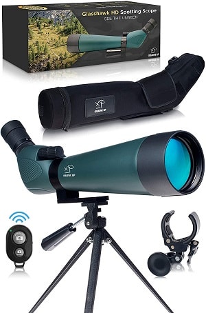 HD Spotting Scope with Tripod 20 - 60x80mm - BAK 4 Prism Spotting Scopes for Target Shooting Hunting Astronomy Bird Watching